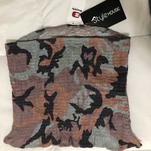 Camo tube top